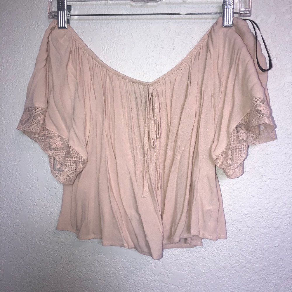 Forever 21 Off the Shoulder Blush Blouse